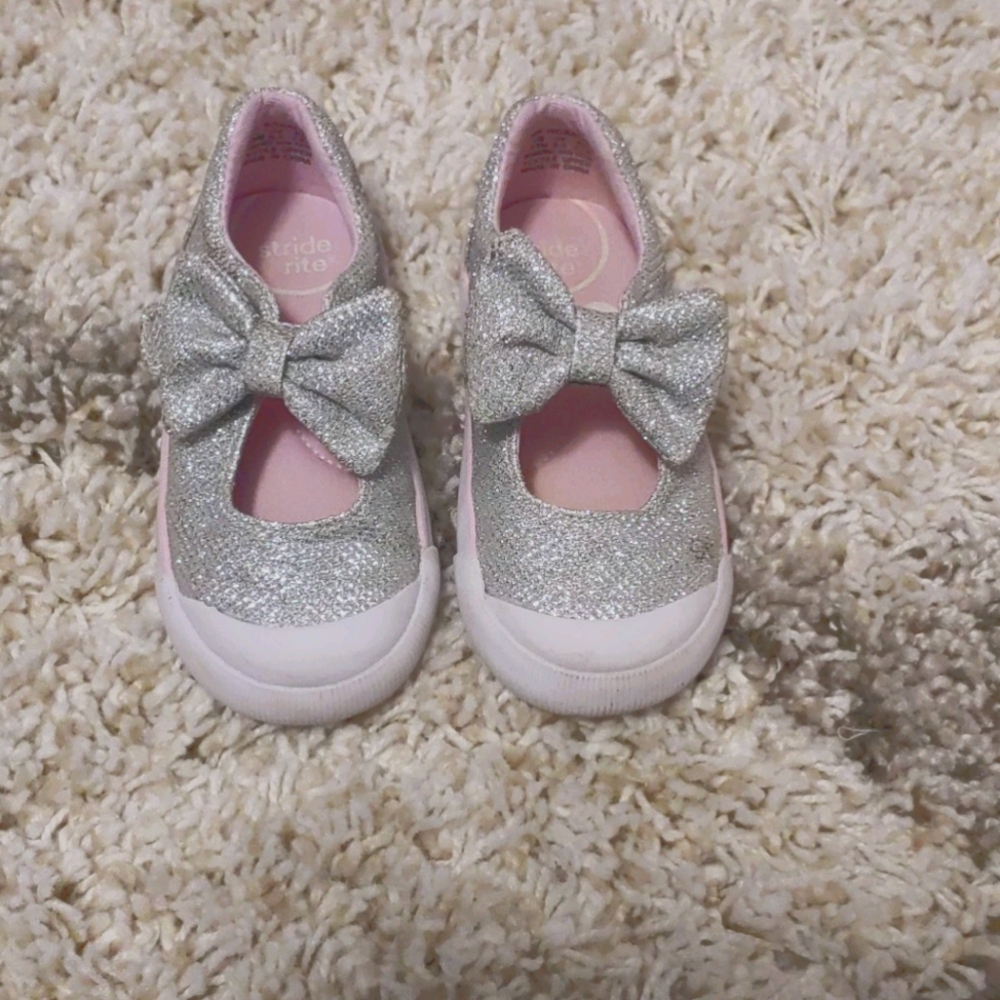 Stride Rite silver sparkle sneakers